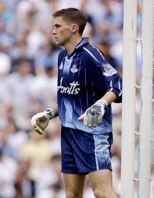 Bryan Murphy playing as a goalkeeper.