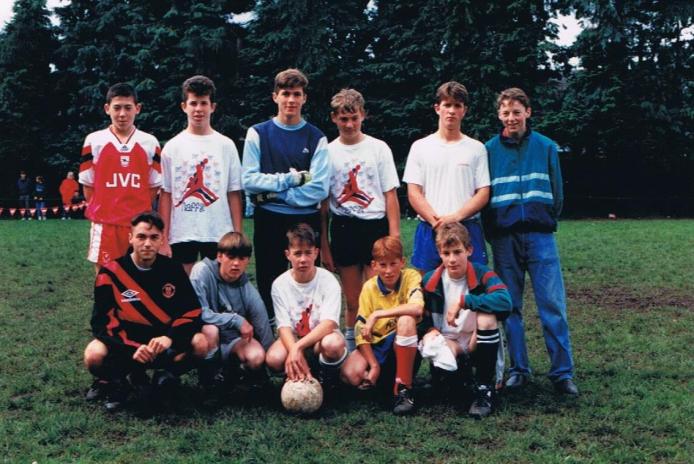 Bryan Murphy with a Killarney Athletic seven-a-side team in the 1980s.