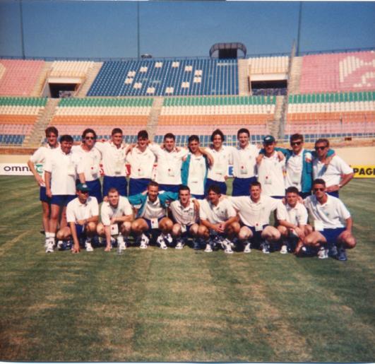 The Irish team at the 1997 World Student Games in Sicily.