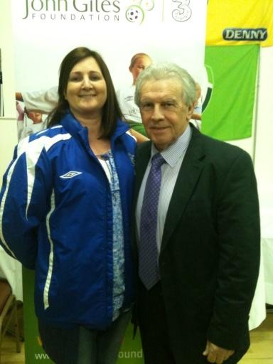 Colette Casey with John Giles.