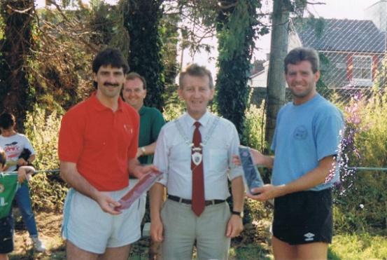 Derry City presentation during the club’s 1989 visit to Killarney