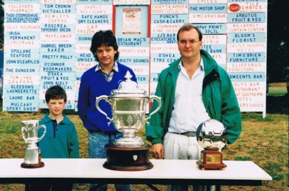 Derry City’s League Cup, FAI Cup and League Trophy in Killarney