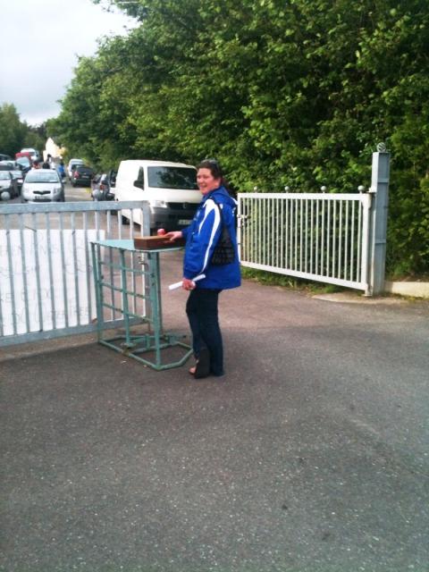 Mary McCarrick on club duty.