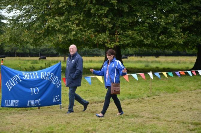 Tom Tobin and Colette Casey at the Killarney Athletic 50th-birthday celebration.